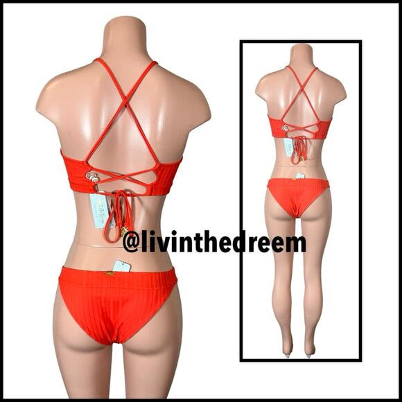 Luli Fama Corazon de Seda XL Reversible Bustier & Bottom XL $190 - Picture 8 of 15